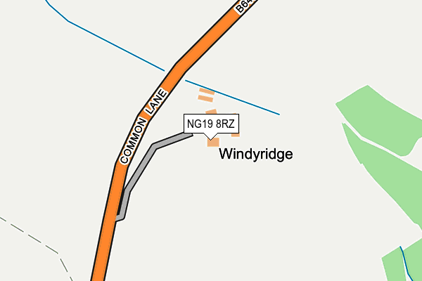 NG19 8RZ map - OS OpenMap – Local (Ordnance Survey) NG19 8RZ map - OS OpenMap – Local (Ordnance Survey)