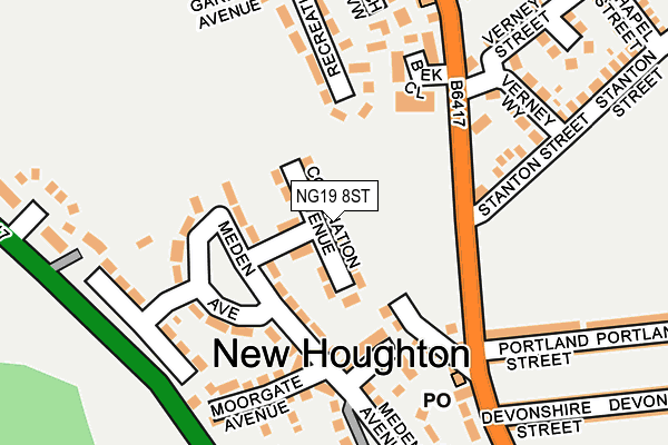 NG19 8ST map - OS OpenMap – Local (Ordnance Survey) NG19 8ST map - OS OpenMap – Local (Ordnance Survey)