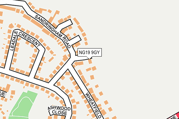 NG19 9GY map - OS OpenMap – Local (Ordnance Survey) NG19 9GY map - OS OpenMap – Local (Ordnance Survey)