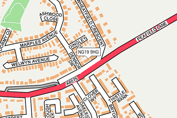 NG19 9HG map - OS OpenMap – Local (Ordnance Survey) NG19 9HG map - OS OpenMap – Local (Ordnance Survey)