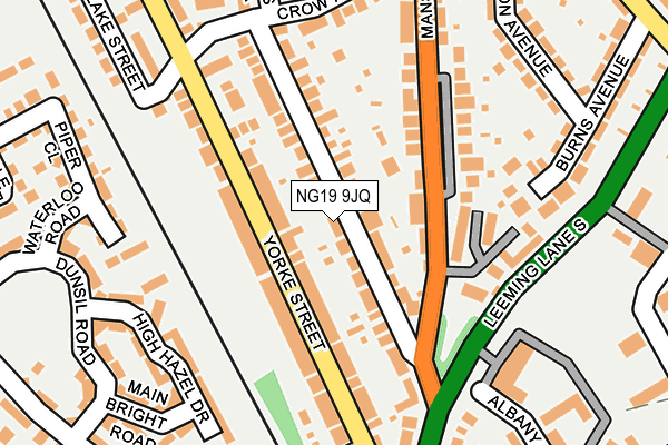 NG19 9JQ map - OS OpenMap – Local (Ordnance Survey) NG19 9JQ map - OS OpenMap – Local (Ordnance Survey)