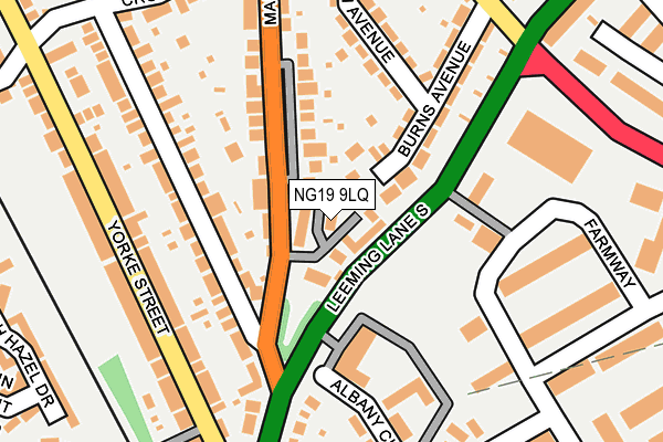 NG19 9LQ map - OS OpenMap – Local (Ordnance Survey) NG19 9LQ map - OS OpenMap – Local (Ordnance Survey)