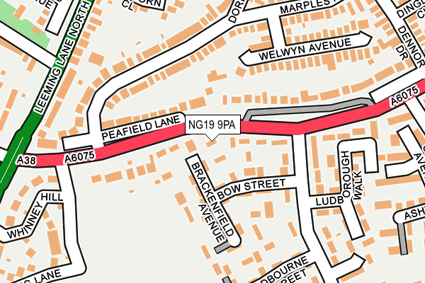 NG19 9PA map - OS OpenMap – Local (Ordnance Survey) NG19 9PA map - OS OpenMap – Local (Ordnance Survey)