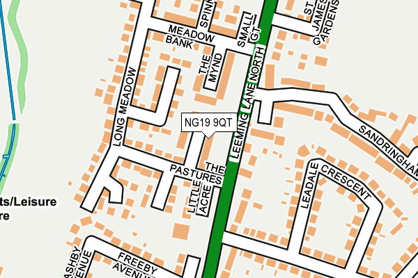 NG19 9QT map - OS OpenMap – Local (Ordnance Survey) NG19 9QT map - OS OpenMap – Local (Ordnance Survey)