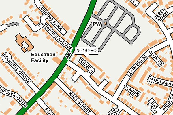 NG19 9RQ map - OS OpenMap – Local (Ordnance Survey) NG19 9RQ map - OS OpenMap – Local (Ordnance Survey)