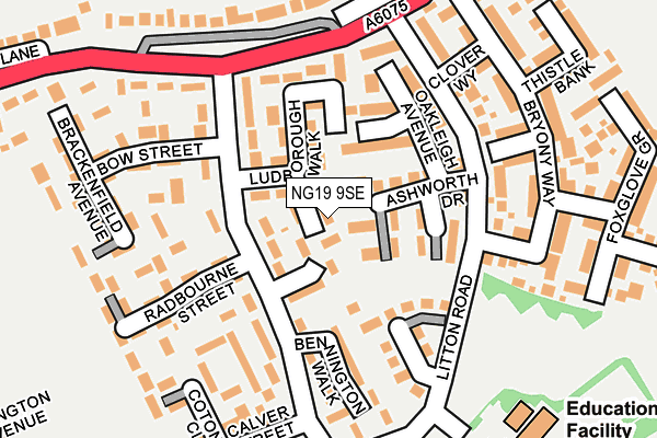 NG19 9SE map - OS OpenMap – Local (Ordnance Survey) NG19 9SE map - OS OpenMap – Local (Ordnance Survey)