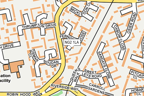 NG2 1LA map - OS OpenMap – Local (Ordnance Survey) NG2 1LA map - OS OpenMap – Local (Ordnance Survey)