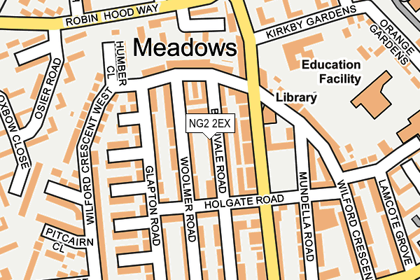 NG2 2EX map - OS OpenMap – Local (Ordnance Survey) NG2 2EX map - OS OpenMap – Local (Ordnance Survey)