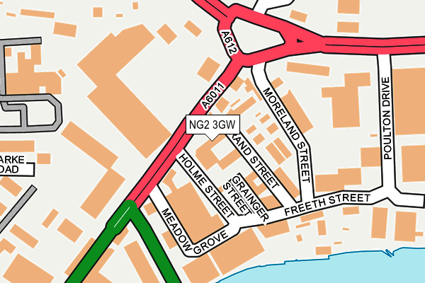 NG2 3GW map - OS OpenMap – Local (Ordnance Survey) NG2 3GW map - OS OpenMap – Local (Ordnance Survey)
