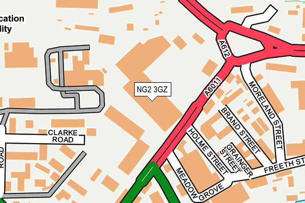 NG2 3GZ map - OS OpenMap – Local (Ordnance Survey) NG2 3GZ map - OS OpenMap – Local (Ordnance Survey)