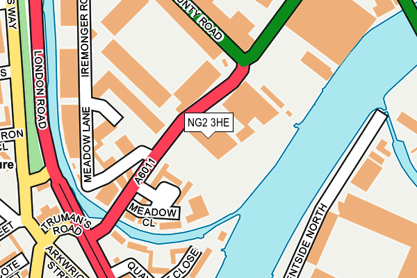 NG2 3HE map - OS OpenMap – Local (Ordnance Survey) NG2 3HE map - OS OpenMap – Local (Ordnance Survey)