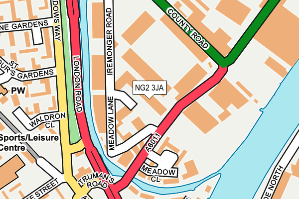 NG2 3JA map - OS OpenMap – Local (Ordnance Survey) NG2 3JA map - OS OpenMap – Local (Ordnance Survey)