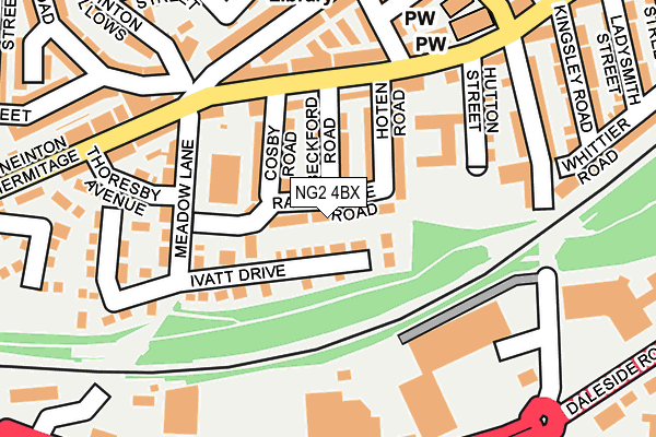 NG2 4BX map - OS OpenMap – Local (Ordnance Survey) NG2 4BX map - OS OpenMap – Local (Ordnance Survey)