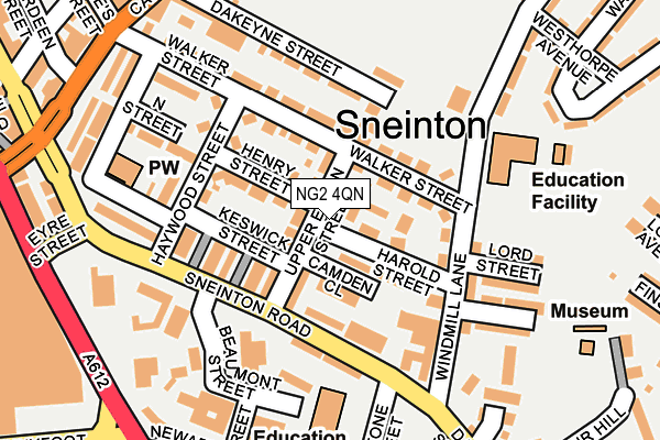 NG2 4QN map - OS OpenMap – Local (Ordnance Survey) NG2 4QN map - OS OpenMap – Local (Ordnance Survey)