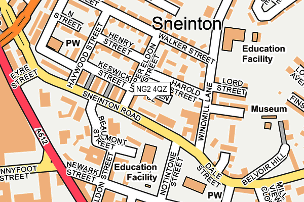 NG2 4QZ map - OS OpenMap – Local (Ordnance Survey) NG2 4QZ map - OS OpenMap – Local (Ordnance Survey)