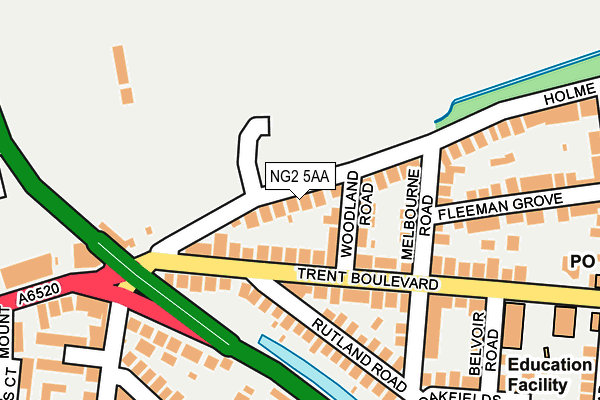 NG2 5AA map - OS OpenMap – Local (Ordnance Survey) NG2 5AA map - OS OpenMap – Local (Ordnance Survey)