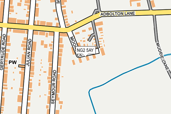 NG2 5AY map - OS OpenMap – Local (Ordnance Survey) NG2 5AY map - OS OpenMap – Local (Ordnance Survey)