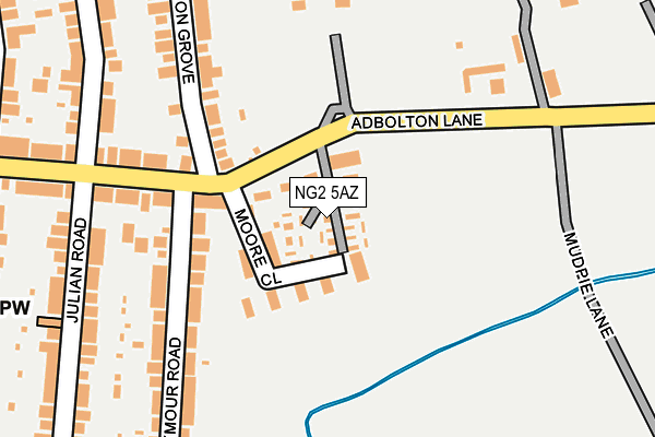 NG2 5AZ map - OS OpenMap – Local (Ordnance Survey) NG2 5AZ map - OS OpenMap – Local (Ordnance Survey)