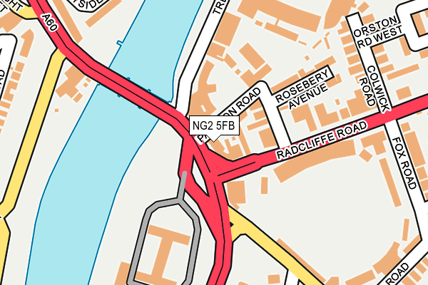 NG2 5FB map - OS OpenMap – Local (Ordnance Survey) NG2 5FB map - OS OpenMap – Local (Ordnance Survey)