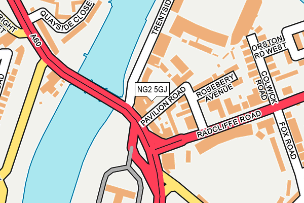 NG2 5GJ map - OS OpenMap – Local (Ordnance Survey) NG2 5GJ map - OS OpenMap – Local (Ordnance Survey)