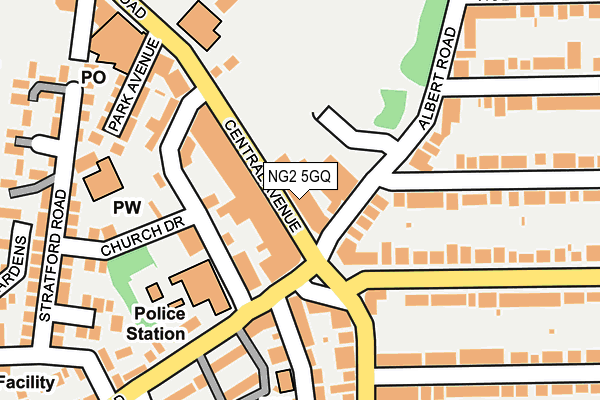 NG2 5GQ map - OS OpenMap – Local (Ordnance Survey) NG2 5GQ map - OS OpenMap – Local (Ordnance Survey)