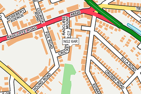 NG2 6AR map - OS OpenMap – Local (Ordnance Survey) NG2 6AR map - OS OpenMap – Local (Ordnance Survey)