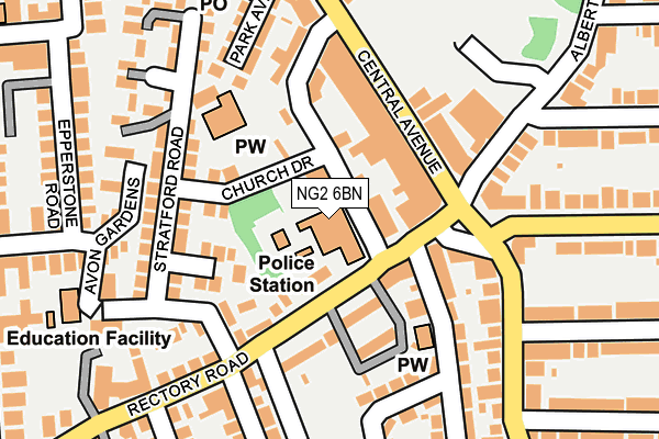 NG2 6BN map - OS OpenMap – Local (Ordnance Survey) NG2 6BN map - OS OpenMap – Local (Ordnance Survey)