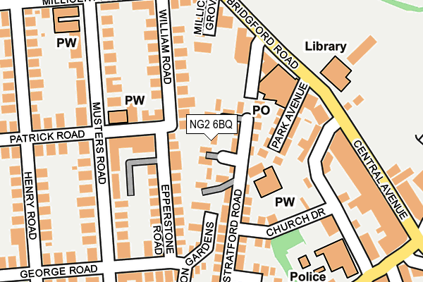 NG2 6BQ map - OS OpenMap – Local (Ordnance Survey) NG2 6BQ map - OS OpenMap – Local (Ordnance Survey)