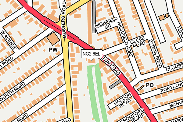 NG2 6EL map - OS OpenMap – Local (Ordnance Survey) NG2 6EL map - OS OpenMap – Local (Ordnance Survey)