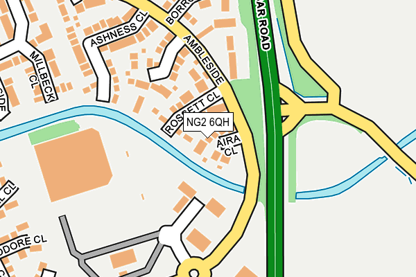 NG2 6QH map - OS OpenMap – Local (Ordnance Survey) NG2 6QH map - OS OpenMap – Local (Ordnance Survey)
