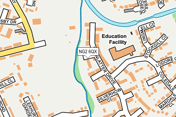 NG2 6QX map - OS OpenMap – Local (Ordnance Survey) NG2 6QX map - OS OpenMap – Local (Ordnance Survey)