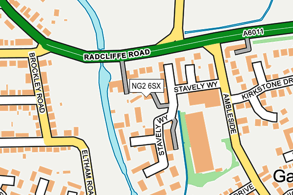 NG2 6SX map - OS OpenMap – Local (Ordnance Survey) NG2 6SX map - OS OpenMap – Local (Ordnance Survey)