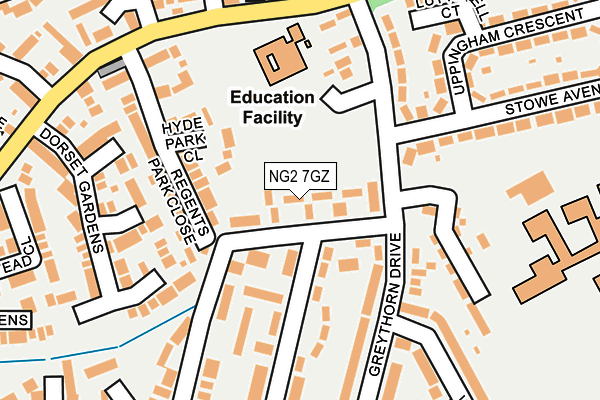 NG2 7GZ map - OS OpenMap – Local (Ordnance Survey) NG2 7GZ map - OS OpenMap – Local (Ordnance Survey)