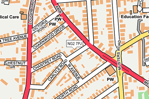 NG2 7PJ map - OS OpenMap – Local (Ordnance Survey) NG2 7PJ map - OS OpenMap – Local (Ordnance Survey)