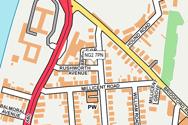 NG2 7PN map - OS OpenMap – Local (Ordnance Survey) NG2 7PN map - OS OpenMap – Local (Ordnance Survey)