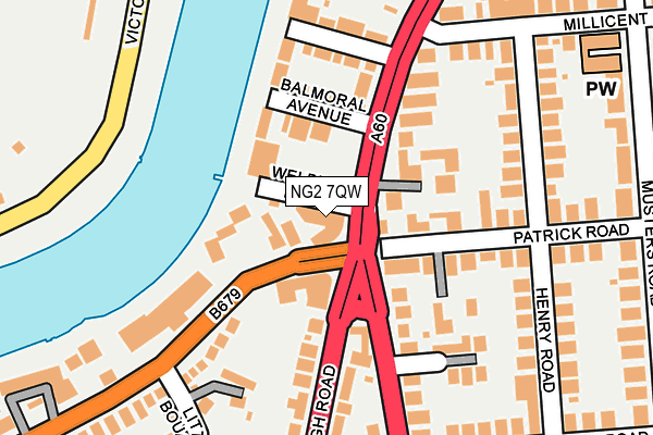 NG2 7QW map - OS OpenMap – Local (Ordnance Survey) NG2 7QW map - OS OpenMap – Local (Ordnance Survey)