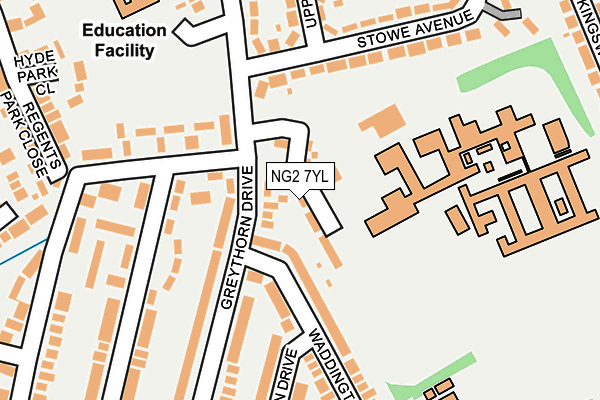 NG2 7YL map - OS OpenMap – Local (Ordnance Survey) NG2 7YL map - OS OpenMap – Local (Ordnance Survey)