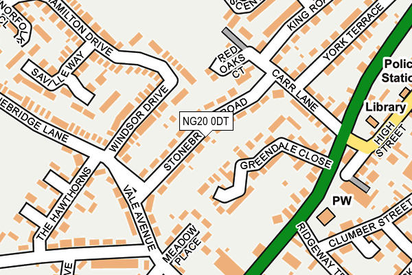 NG20 0DT map - OS OpenMap – Local (Ordnance Survey) NG20 0DT map - OS OpenMap – Local (Ordnance Survey)