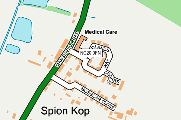 NG20 0FN map - OS OpenMap – Local (Ordnance Survey) NG20 0FN map - OS OpenMap – Local (Ordnance Survey)