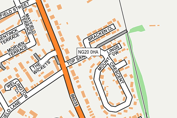 NG20 0HA map - OS OpenMap – Local (Ordnance Survey) NG20 0HA map - OS OpenMap – Local (Ordnance Survey)