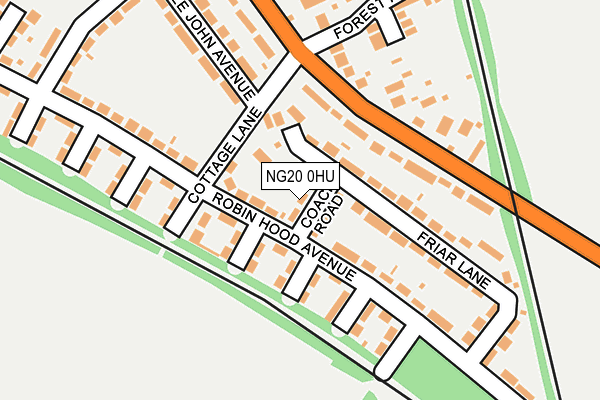 NG20 0HU map - OS OpenMap – Local (Ordnance Survey) NG20 0HU map - OS OpenMap – Local (Ordnance Survey)