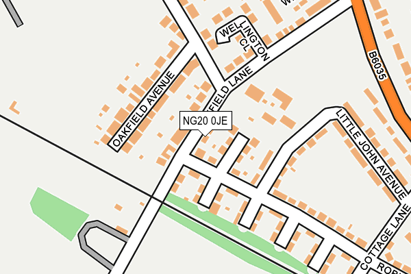 NG20 0JE map - OS OpenMap – Local (Ordnance Survey) NG20 0JE map - OS OpenMap – Local (Ordnance Survey)