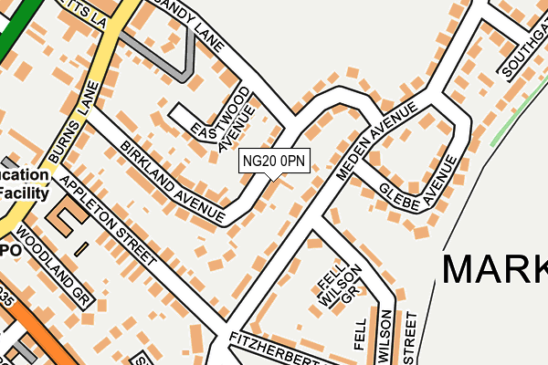 NG20 0PN map - OS OpenMap – Local (Ordnance Survey) NG20 0PN map - OS OpenMap – Local (Ordnance Survey)