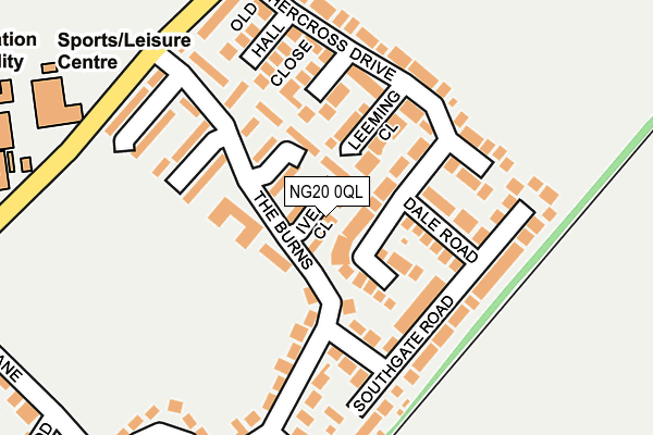 NG20 0QL map - OS OpenMap – Local (Ordnance Survey) NG20 0QL map - OS OpenMap – Local (Ordnance Survey)