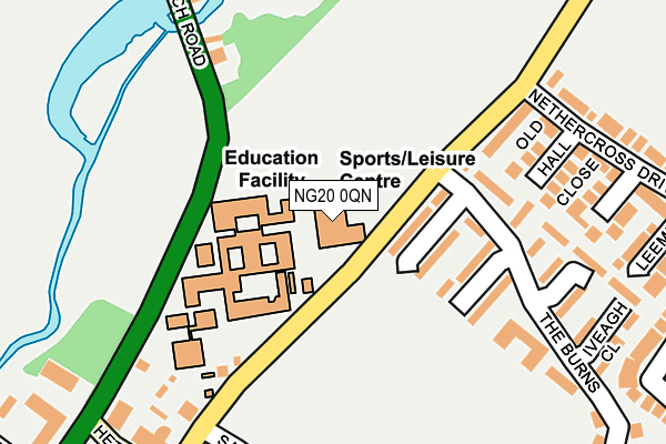 NG20 0QN map - OS OpenMap – Local (Ordnance Survey) NG20 0QN map - OS OpenMap – Local (Ordnance Survey)