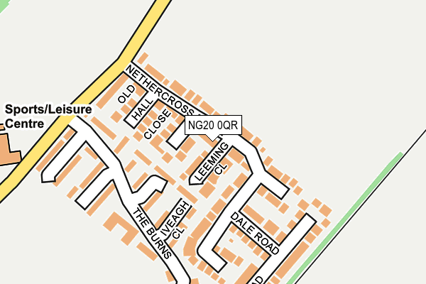 NG20 0QR map - OS OpenMap – Local (Ordnance Survey) NG20 0QR map - OS OpenMap – Local (Ordnance Survey)