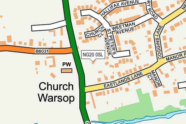 NG20 0SL map - OS OpenMap – Local (Ordnance Survey) NG20 0SL map - OS OpenMap – Local (Ordnance Survey)