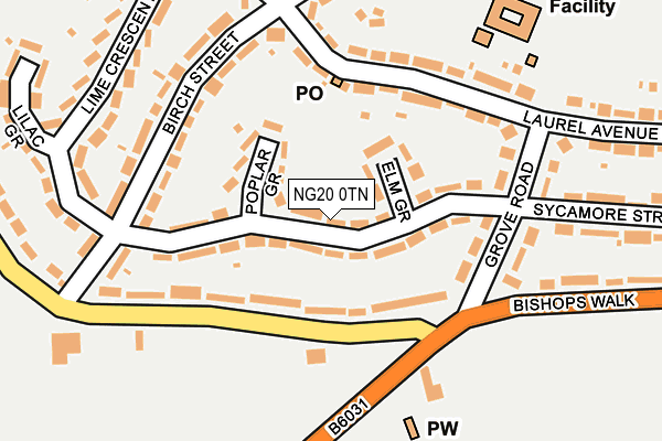 NG20 0TN map - OS OpenMap – Local (Ordnance Survey) NG20 0TN map - OS OpenMap – Local (Ordnance Survey)