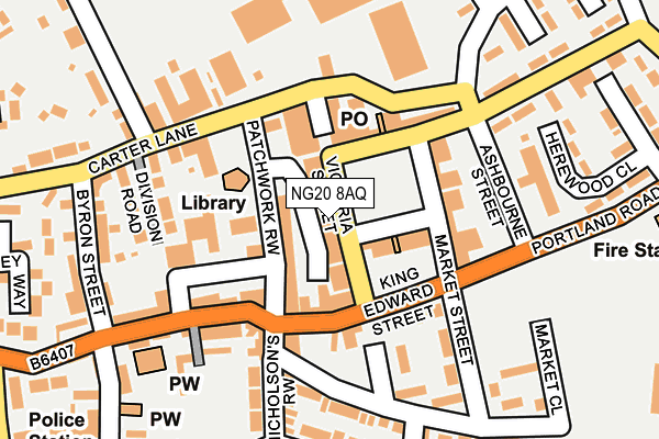 NG20 8AQ map - OS OpenMap – Local (Ordnance Survey) NG20 8AQ map - OS OpenMap – Local (Ordnance Survey)