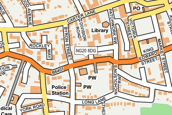 NG20 8DG map - OS OpenMap – Local (Ordnance Survey) NG20 8DG map - OS OpenMap – Local (Ordnance Survey)
